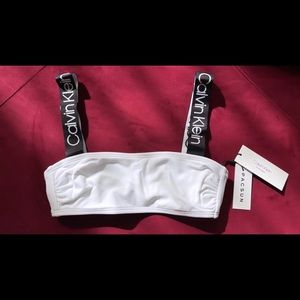 *BRAND NEW* Calvin Klein Elastic Bralette Bikini Top in white (from PacSun)